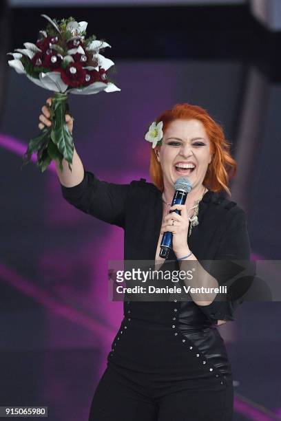 Noemi attends the first night of the 68. Sanremo Music Festival on February 6, 2018 in Sanremo, Italy.