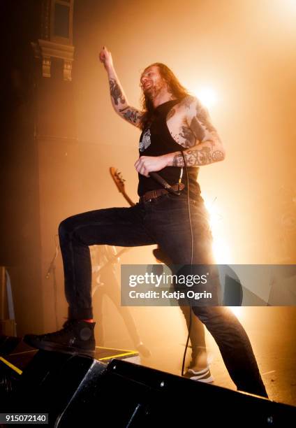 Lawrence Taylor of While She Sleeps performs at The O2 Institute Birmingham on February 6, 2018 in Birmingham, England.