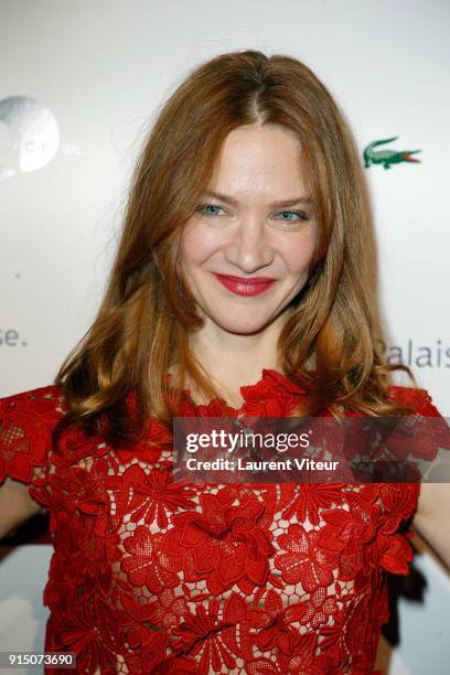 Actress Odile Vuillemin attends "25th Trophees du Film Francais" at Palais Brongniart on February 6, 2018 in Paris, France.