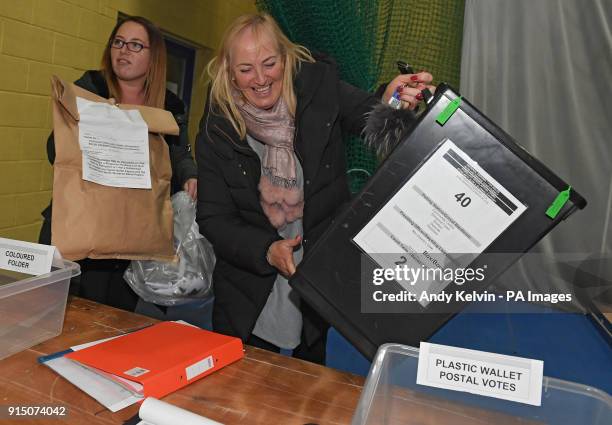 The Alyn &amp; Deeside By-election count in Connah&Otilde;s Quay, North Wales, caused by the death of , Labour AM Carl Sargeant, after he was...