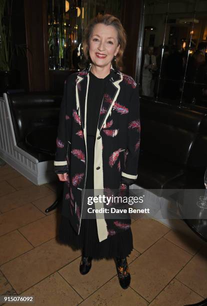 Cast member Lesley Manville attends the press night after party of "Long Day's Journey Into Night" at Browns on February 6, 2018 in London, England.