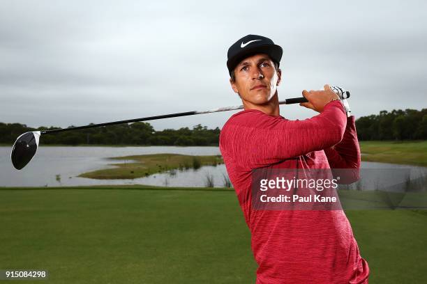 Thorbjorn Olesen of Denmark poses during the pro-am ahead of the World Super 6 at Lake Karrinyup Country Club on February 7, 2018 in Perth, Australia.