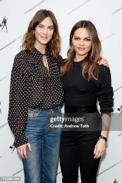 Alexa Chung and Maria Hatzistefanis attend the launch of How To Be An Overnight Success at Crosby Street Hotel on February 6, 2018 in New York City.