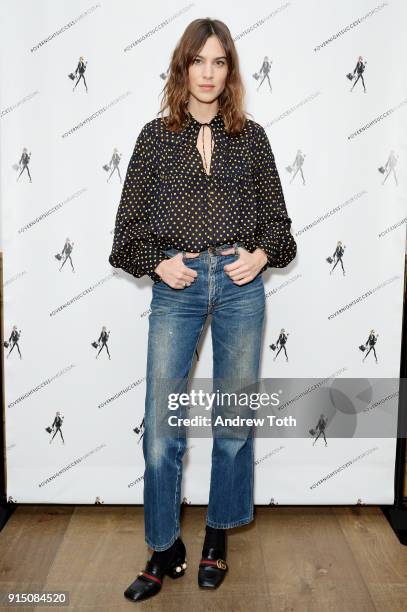 Alexa Chung attends the launch of How To Be An Overnight Success at Crosby Street Hotel on February 6, 2018 in New York City.
