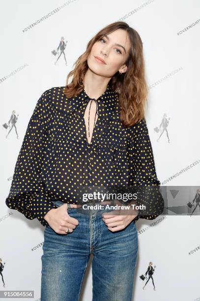 Alexa Chung attends the launch of How To Be An Overnight Success at Crosby Street Hotel on February 6, 2018 in New York City.