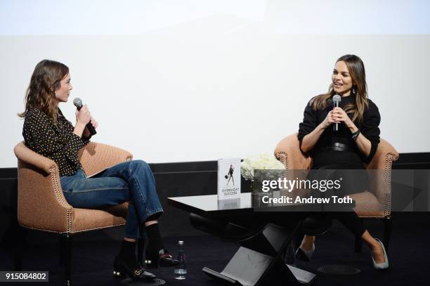 Alexa Chung interviews Maria Hatzistefanis for the launch of How To Be An Overnight Success at Crosby Street Hotel on February 6, 2018 in New York...