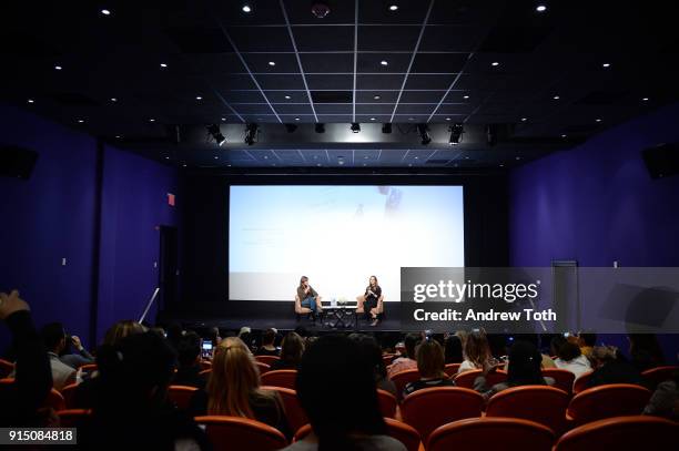 Alexa Chung interviews Maria Hatzistefanis for the launch of How To Be An Overnight Success at Crosby Street Hotel on February 6, 2018 in New York...