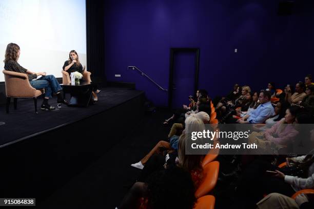 Alexa Chung interviews Maria Hatzistefanis for the launch of How To Be An Overnight Success at Crosby Street Hotel on February 6, 2018 in New York...