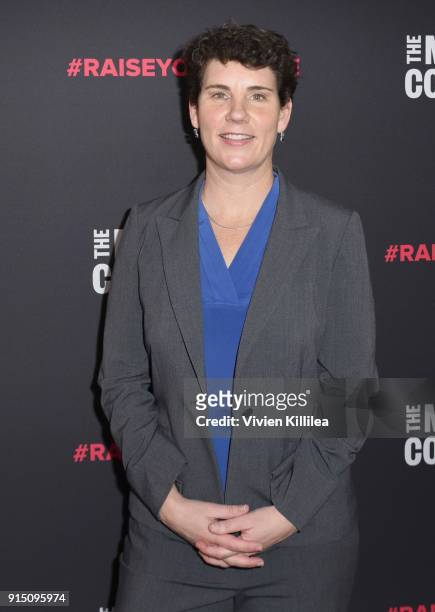 Former U.S. Marine & Congressional Candidate in Kentucky Amy McGrath attends The 2018 MAKERS Conference at NeueHouse Hollywood on February 6, 2018 in...