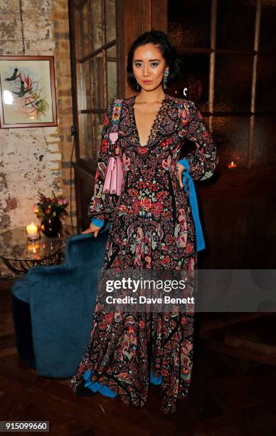 Betty Bachz attends the InStyle EE Rising Star Party at Granary Square on February 6, 2018 in London, England.