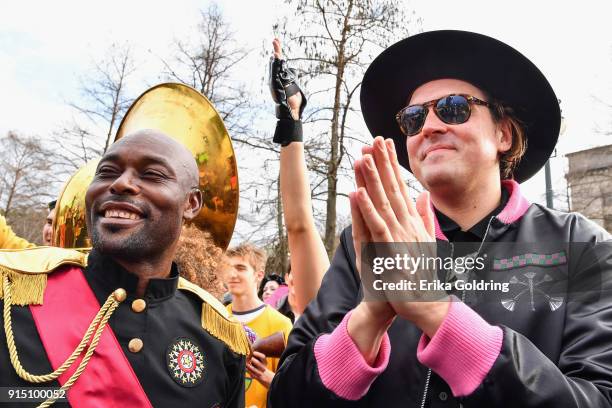 Win Butler of Arcade Fire attends the Inaugural Krewe du Kanaval in Congo Sqaure on February 6, 2018 in New Orleans, Louisiana.