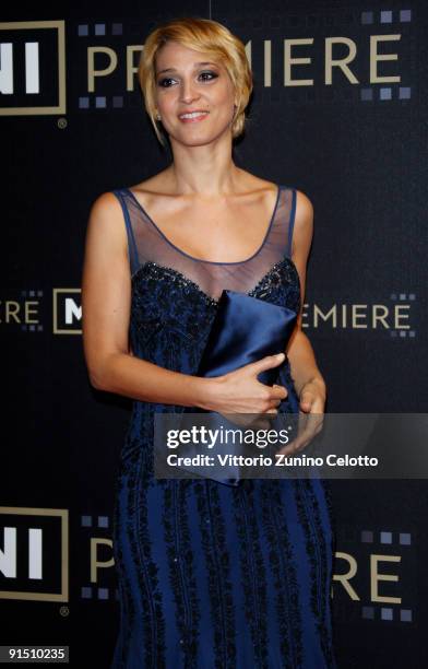 Actress Donatella Finocchiaro attends the Martini Premiere Award Ceremony - Red Carpet at Palazzo Reale on October 6, 2009 in Milan, Italy.