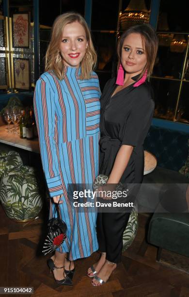 Beattie Edmondson and Emily Atack attend the InStyle EE Rising Star Party at Granary Square on February 6, 2018 in London, England.