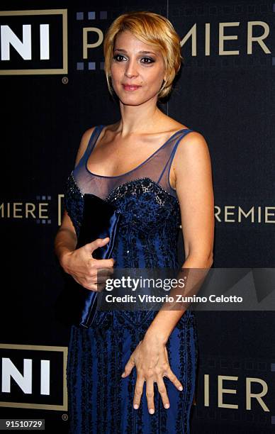 Actress Donatella Finocchiaro attends the Martini Premiere Award Ceremony - Red Carpet at Palazzo Reale on October 6, 2009 in Milan, Italy.