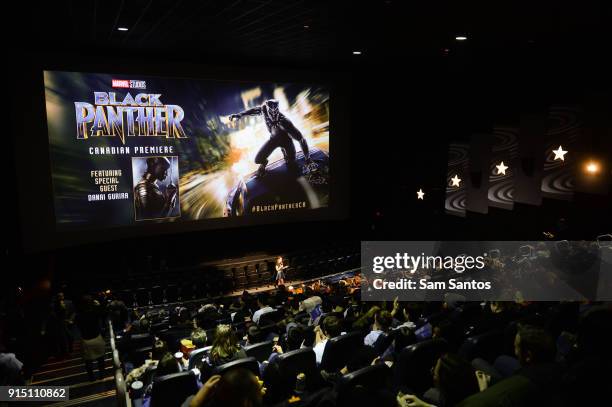 General view of atmosphere at the Toronto Premiere of 'Black Panther' at Scotiabank Theatre on February 6, 2018 in Toronto, Canada.
