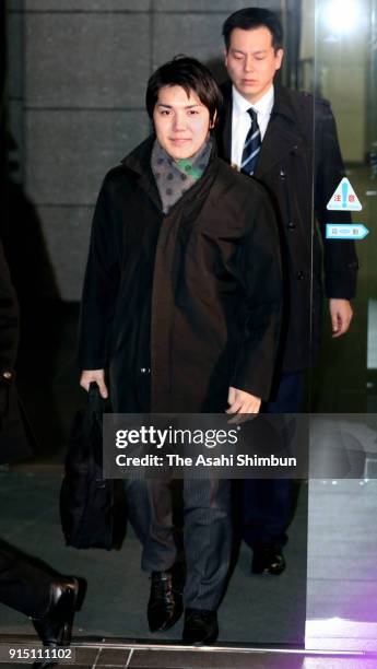 Kei Komuro, fiance of Princess Mako of Akishino is seen after the Imperial Household Agency announces the postponement of the marriage of Princess...