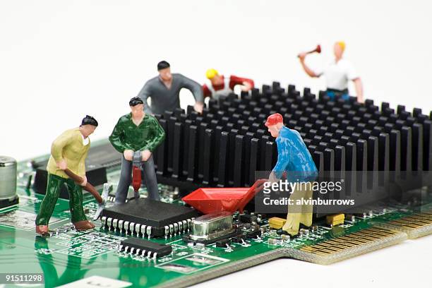 computer reparatur, it-support - figurines stock-fotos und bilder
