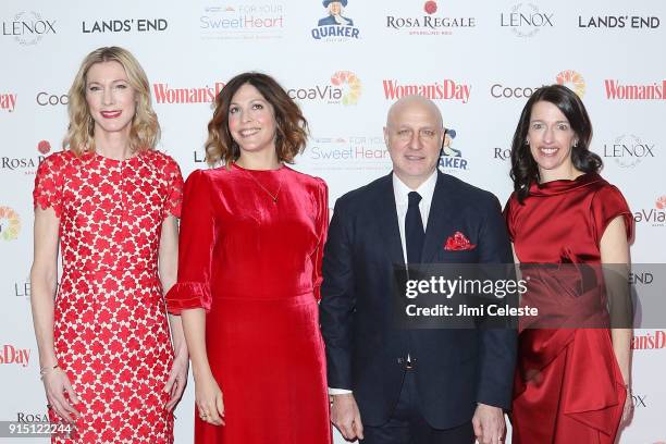 Susan Spencer, Lori Silverbush, Tom Colicchio and Kassie Means attend Woman's Day Celebrates 15th Annual Red Dress Awards at Appel Room at Jazz at...