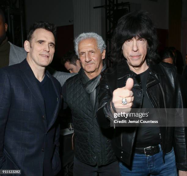 Actor Matt Dillon, designer Joseph Abboud and musician Marky Ramone attend the Joseph Abboud Men's Fashion Show during New York Fashion Week Mens' at...