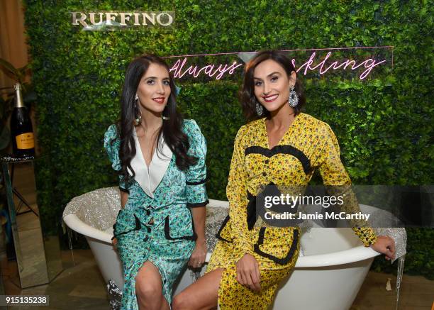 Co-Founders Jodie Snyder Morel and Danielle Snyder attend the RUFFINO Wines + DANNIJO "Always Sparkling" Dinner on February 6, 2018 in New York City.