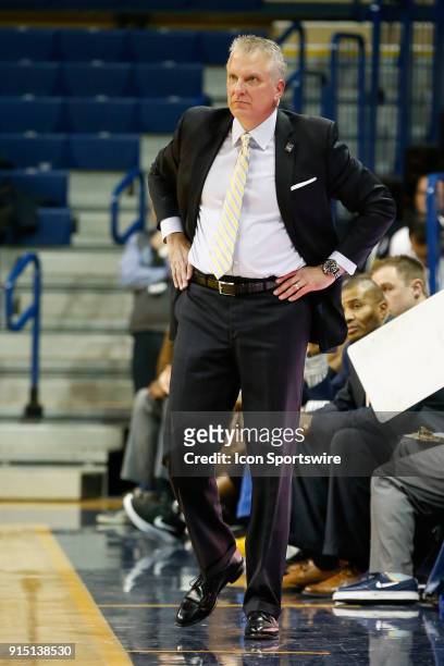 Toledo Rockets head coach Tod Kowalczyk watches the action on the court during the second half of a regular season Mid-American Conference game...