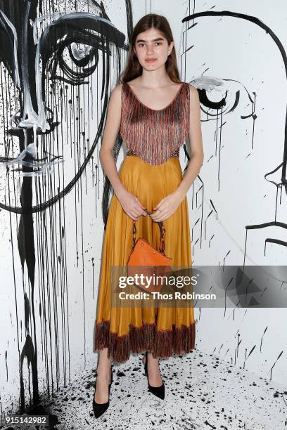 Skylar Tartz attends the Dior Spring-Summer 2018 Collection launch event at Milk Garage on February 6, 2018 in New York City.