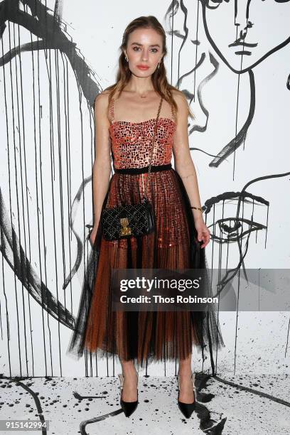 Sonya Esman attends the Dior Spring-Summer 2018 Collection launch event at Milk Garage on February 6, 2018 in New York City.