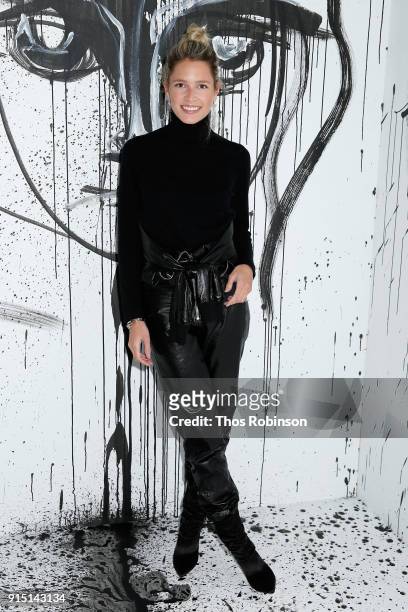 Helena Bordon attends the Dior Spring-Summer 2018 Collection launch event at Milk Garage on February 6, 2018 in New York City.