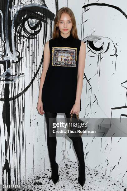 Milena Ioanna attends the Dior Spring-Summer 2018 Collection launch event at Milk Garage on February 6, 2018 in New York City.