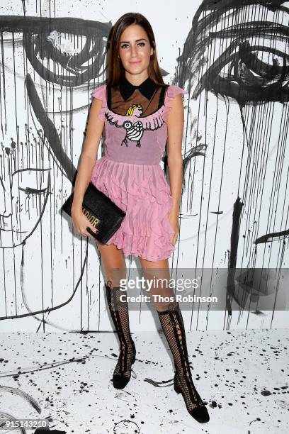 Gala Gonzalez attends the Dior Spring-Summer 2018 Collection launch event at Milk Garage on February 6, 2018 in New York City.