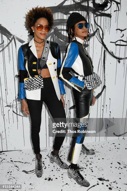 Corianna Dotson and Brianna Dotson attend the Dior Spring-Summer 2018 Collection launch event at Milk Garage on February 6, 2018 in New York City.