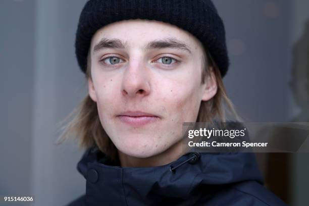 New Zealand snowboarder Carlos Garcia Knight poses for a portrait during previews ahead of the PyeongChang 2018 Winter Olympic Games at Phoenix Park...