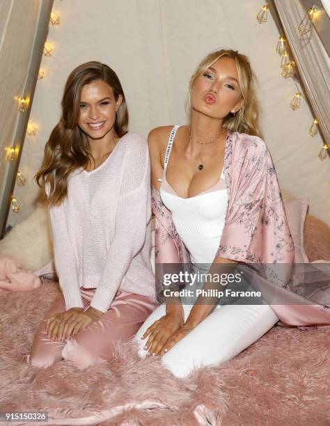 Victoria's Secret Angels Josephine Skriver and Romee Strijd attend Victoria's Secret Ultimate Girls Night In with Angels Josephine Skriver and Romee...