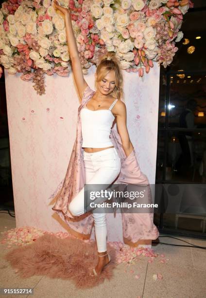 Victoria's Secret Angel Romee Strijd attends Victoria's Secret Ultimate Girls Night In with Angels Josephine Skriver and Romee Strijd at Peninsula...