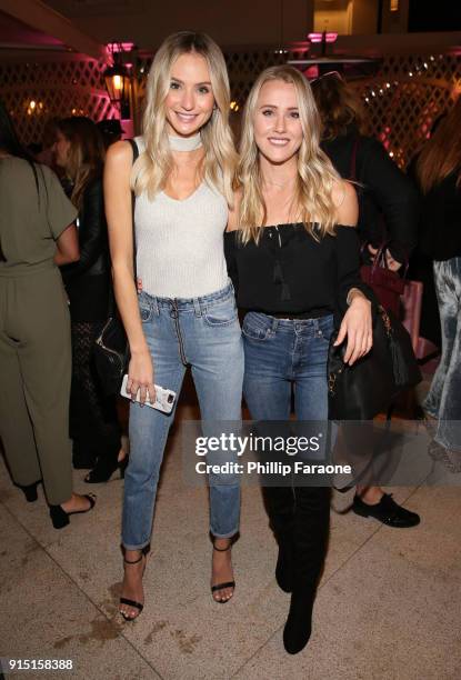 Lauren Bushnell and Whitney Janelle Young attend Victoria's Secret Ultimate Girls Night In with Angels Josephine Skriver and Romee Strijd at...