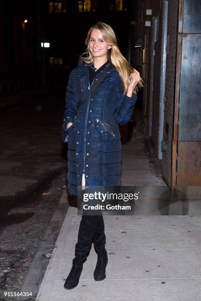 Elena Kurnosova is seen in Tribeca on February 6, 2018 in New York City.