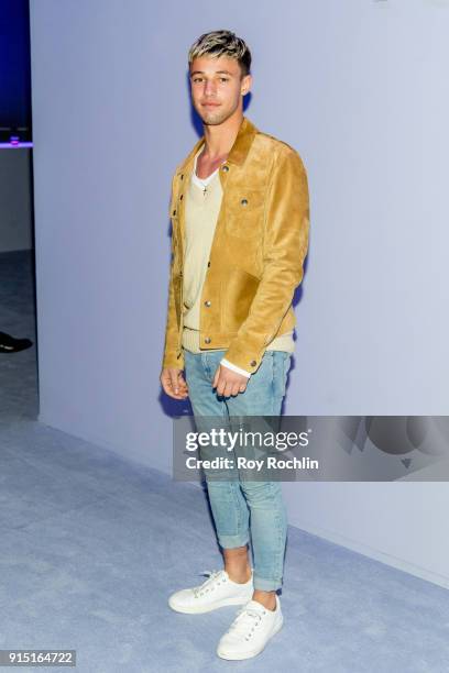 Cameron Dallas attends the Tom Ford Fall/Winter Men's Runway Show at Park Avenue Armory on February 6, 2018 in New York City.