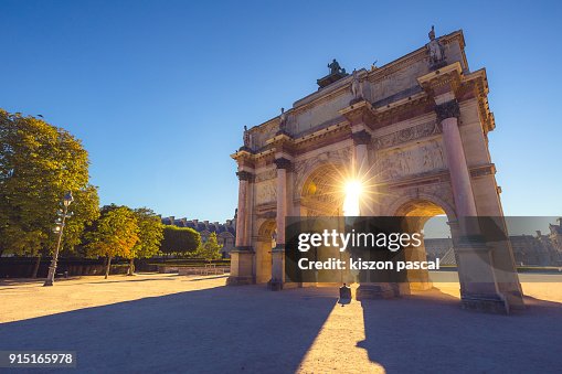 little arch in Tuilleries garden in Paris during a sunny day of summer , France