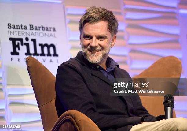 Director Paul Thomas Anderson speaks onstage at the Outstanding Directors Award Sponsored by The Hollywood Reporter during The 33rd Santa Barbara...