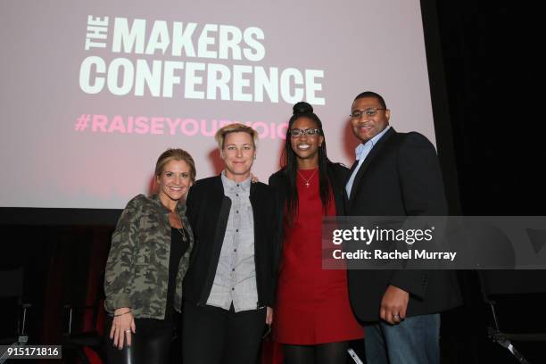 Founder and President, Together Rising Glennon Doyle, Abby Wambach, Tamika Catchings and Parnell Smith attend The 2018 MAKERS Conference at The...