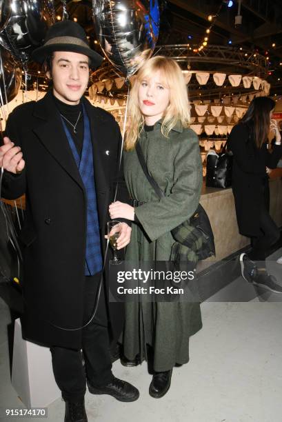 Musician Arthur Jacquin and actress Lou Lesage attend the "Fetons 100 Ans De Liberte" : Les 100 Ans De La Petite Culotte at Palais de on February 6,...