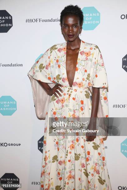 Aamito Lagum attends Humans of Fashion Foundation joins the conversation to end sexual harassment and assault in the industry at Cipriani 25 Broadway...