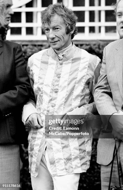 English jockey Lester Piggott at Sandown Races, United Kingdom, 1984.