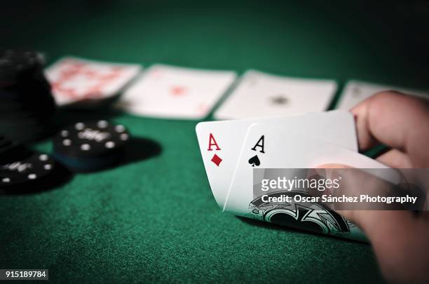 poker - aas kaarten stockfoto's en -beelden