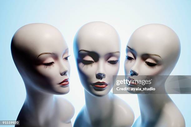 mannequin group - mannequin stock pictures, royalty-free photos & images