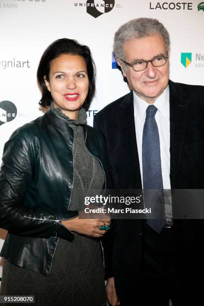 Isabelle Giordano and Serge Toubiana attend the 'Trophees du Film Francais' 25th ceremony at Palais Brongniart on February 6, 2018 in Paris, France.