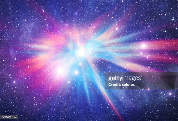 abstract photo of a colorful space nebula - paranormaal stockfoto's en -beelden