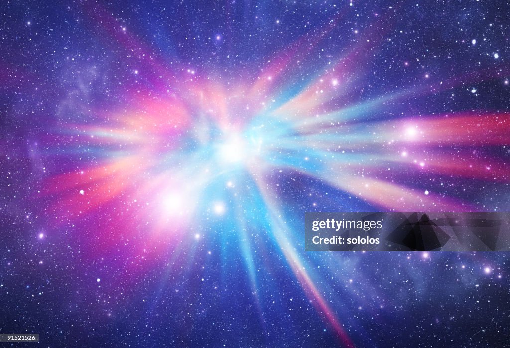 Abstract photo of a colorful space nebula