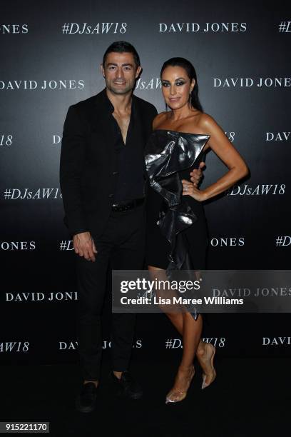 Terry Biviano and Anthony Minichiello arrive ahead of the David Jones Autumn Winter 2018 Collections Launch at Australian Technology Park on February...