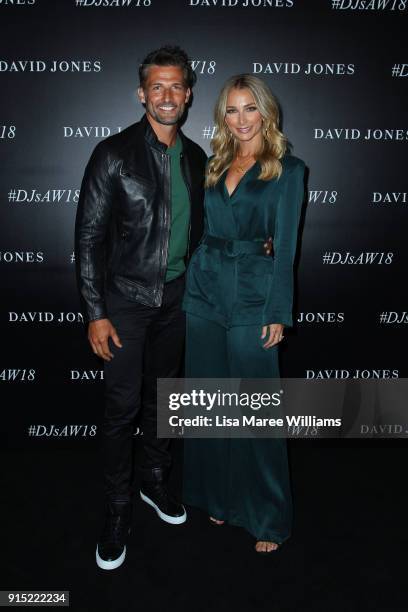 Anna Heinrich and Tim Robards arrive ahead of the David Jones Autumn Winter 2018 Collections Launch at Australian Technology Park on February 7, 2018...